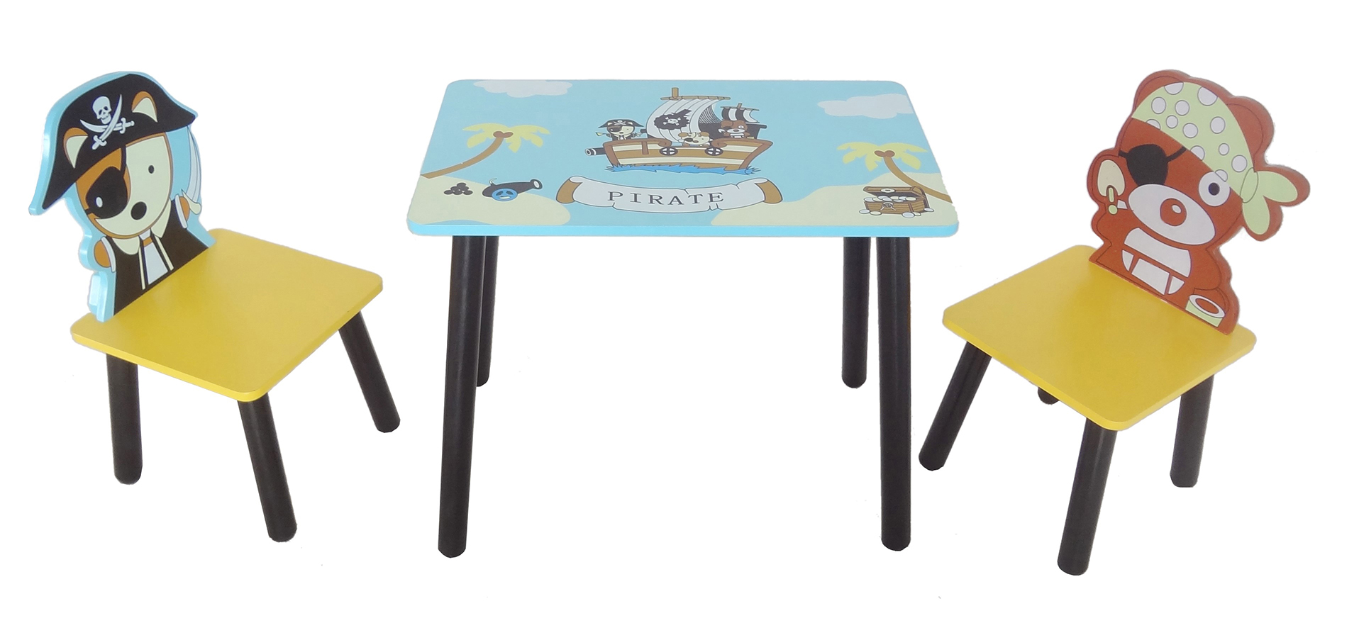 Kiddi Style Pirate Table & Chair Set - Blue