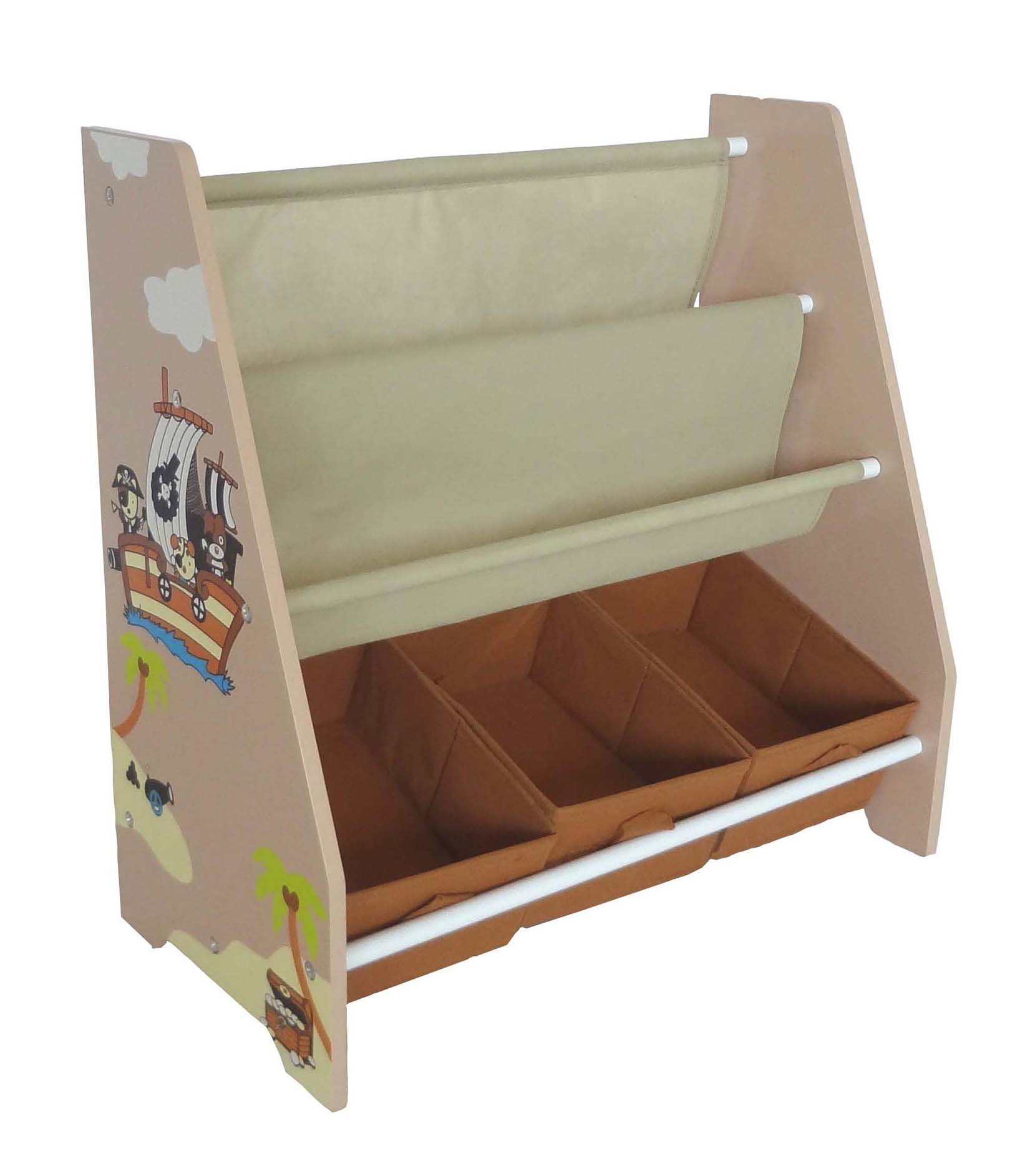 Kiddi Style Pirate Themed Sling Bookshelf and Storage