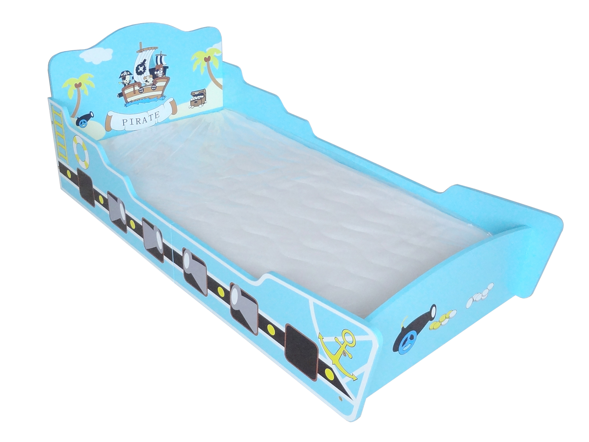 Kiddi Style Pirate Boat Bed Blue