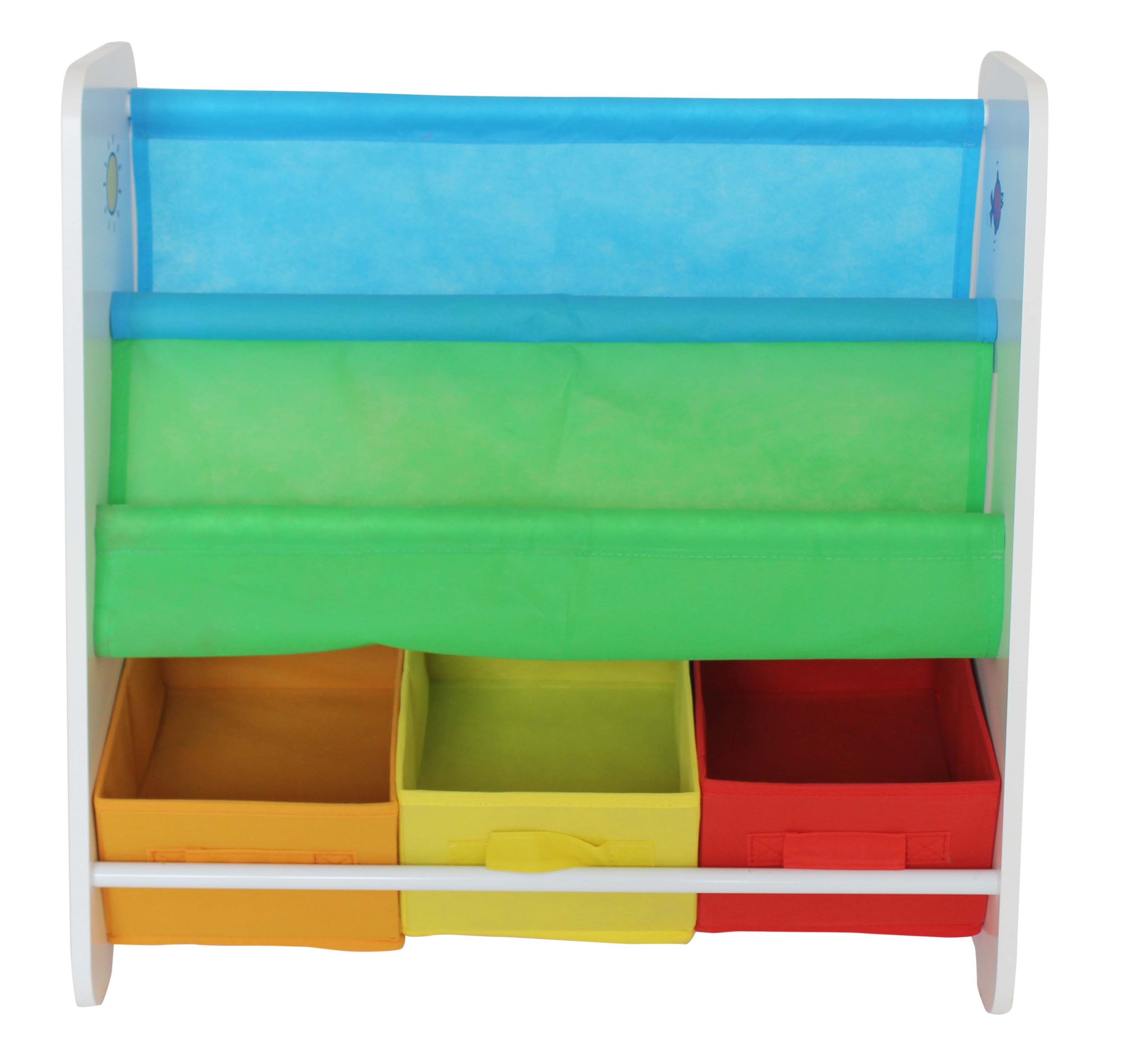 Little Miss by Kiddi Style Childrens Kids Wooden Storage Rack Sling Bookcase 
